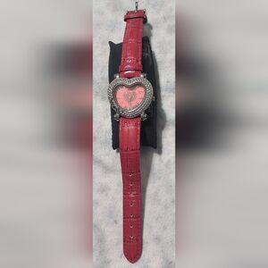 Elegant Silver and Pink Watch